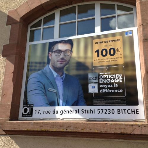 Réalisation Habillage de vitre en adhésif Moselle