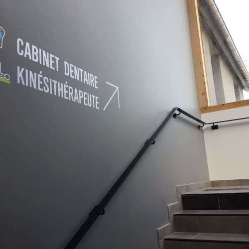 Réalisation Lettrage escalier Moselle