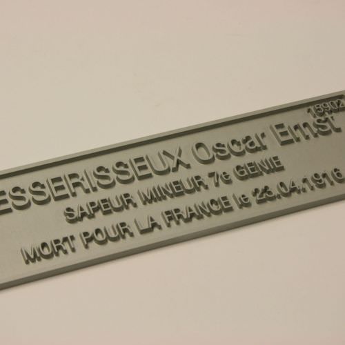 Réalisation Plaque inaugurale en lettres relief Moselle