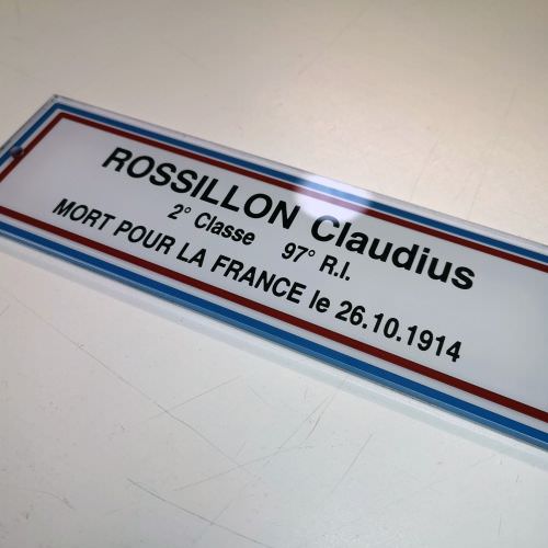 Réalisation Plaque en PMMA gravée Moselle