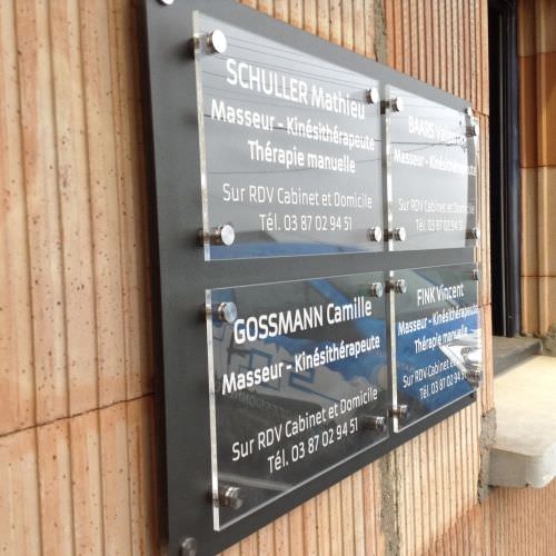 Réalisation Plaques professionnelles médicales Moselle