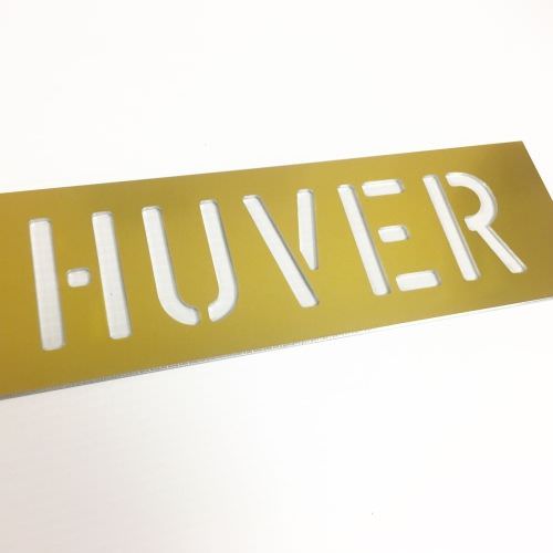 Réalisation Pochoir en aluminium doré Moselle