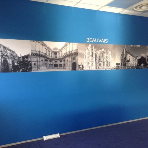 Réalisation Habillage mural XL en toile tendue Moselle