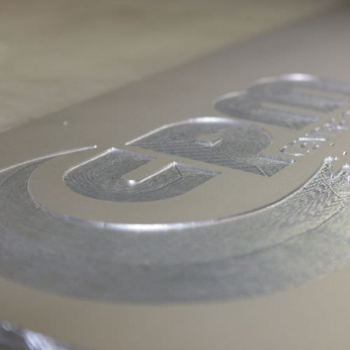 Réalisation Plaque en acier gravé Moselle