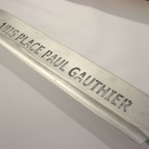 Réalisation Pochoir en aluminium découpé Moselle