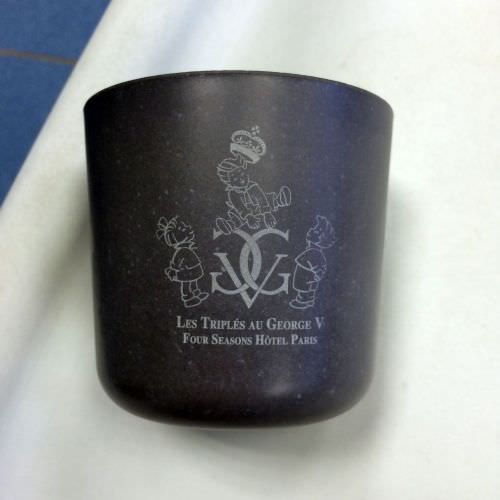 Réalisation Gravure sur pot en résine imitation pierre Moselle